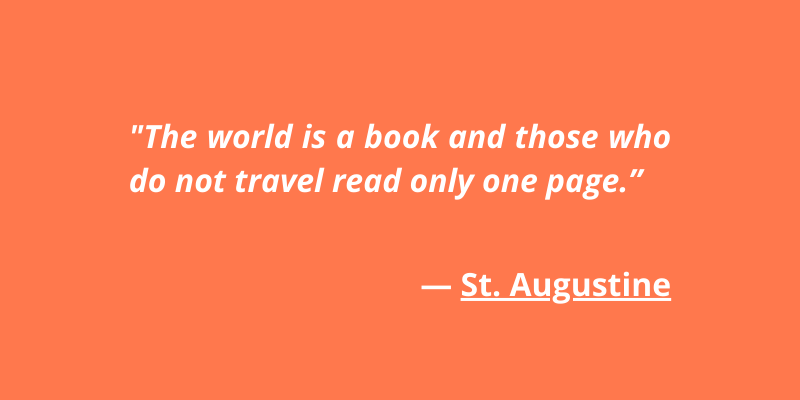 St. Augustine travel quote